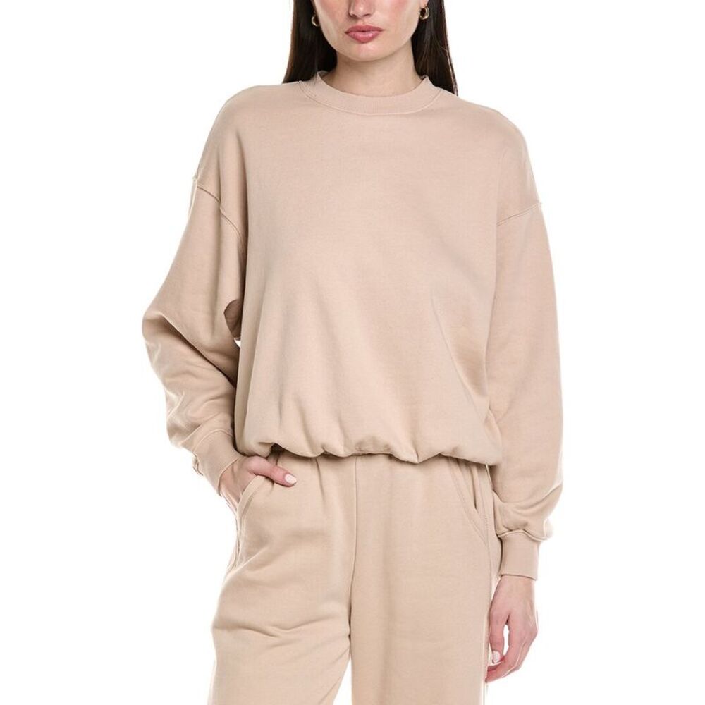 Knit Riot Womens  Core Crew Sweatshirt, Brown